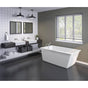 Maax - Elinor 60 x 32 AcrylX Freestanding End Drain Bathtub in White with White Skirt - White