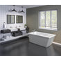 Maax - Elinor 6032 AcrylX Freestanding End Drain Bathtub in White with Sterling Silver Skirt - Sterling Silver