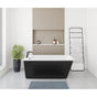 Maax - Elinor 6032 AcrylX Freestanding End Drain Bathtub in White with Black Skirt - Black