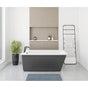 Maax - Elinor 6032 AcrylX Freestanding End Drain Bathtub in White with Thundey Grey Skirt - Thunder Gray