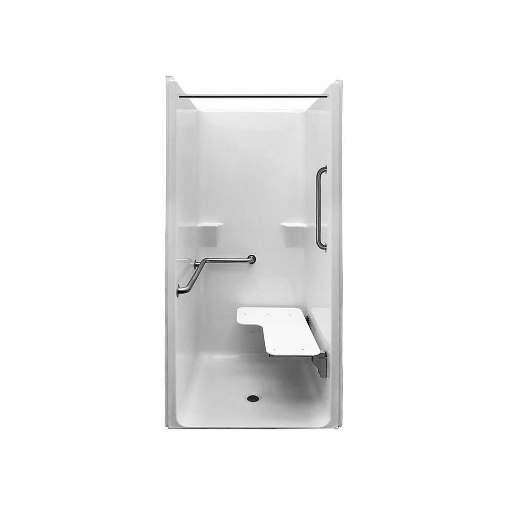 Maax - MX QSI-3682-BF 0.625 in. RRF AcrylX Alcove Left-Hand Drain One-Piece Shower in White - White
