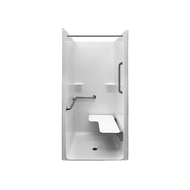 Maax - MX QSI-3682-BF 0.625 in. RRF AcrylX Alcove One-Piece Shower in White - White
