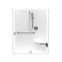 Maax - MX QSI-6233-BF 0.75 in. AcrylX Alcove Center Drain One-Piece Shower in White - White