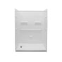 Maax - MX QSI-6030-SH 4 in. AcrylX Alcove Left-Hand Drain Five-Piece Shower in White - White