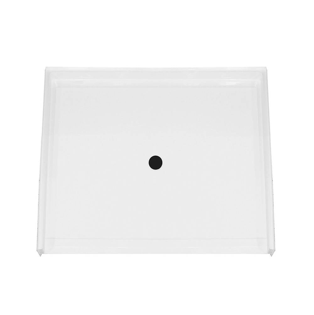 Maax - MX QSI-3838-BF 0.5 in. AcrylX Alcove Shower Base with Center Drain in White - White