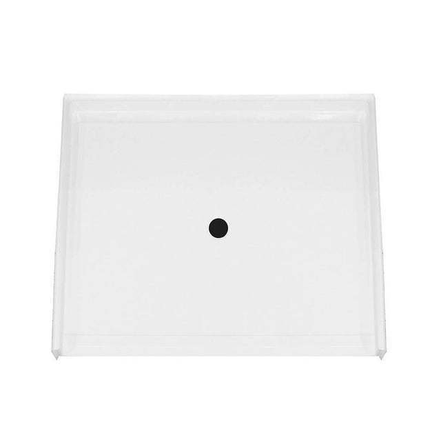 Maax - MX QSI-3838-BF 0.5 in. AcrylX Alcove Shower Base with Center Drain in White - White