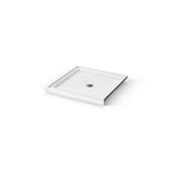 Icon 3232 AcrylX Alcove Shower Base with Center Drain in White
