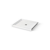 Icon 4234 AcrylX Alcove Shower Base with Center Drain in White