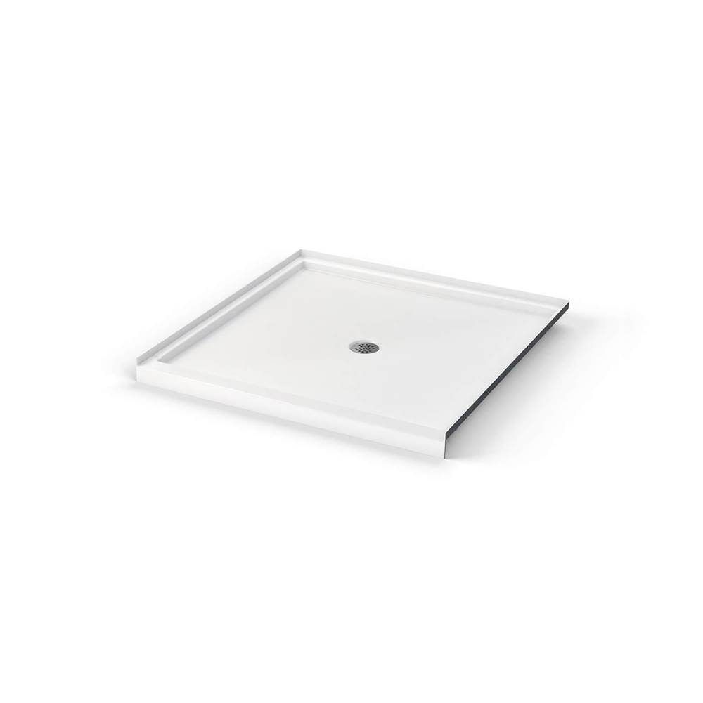 Icon 4242 AcrylX Alcove Shower Base with Center Drain in White