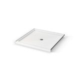 Icon 4242 AcrylX Alcove Shower Base with Center Drain in White