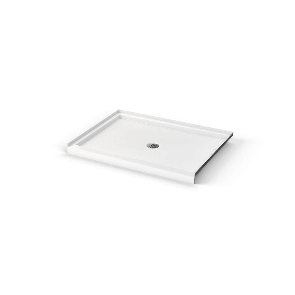 Icon 4832 AcrylX Alcove Shower Base with Center Drain in White