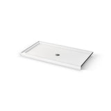 Icon 6032 AcrylX Alcove Shower Base with Center Drain in White
