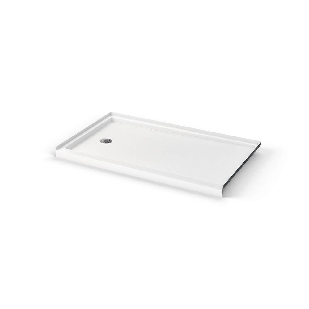 Icon 6034 AcrylX Alcove Shower Base with Left-Hand Drain in White