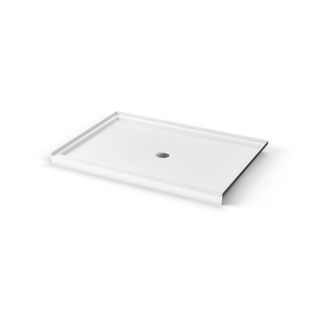 Icon 6042 AcrylX Alcove Shower Base with Center Drain in White