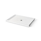 Icon 6042 AcrylX Alcove Shower Base with Center Drain in White