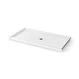 Icon 7236 AcrylX Alcove Shower Base with Center Drain in White