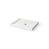 Icon 4842 AcrylX Alcove Shower Base with Center Drain in White