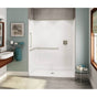 Maax - OPS-6030 - ANSI Grab Bar AcrylX Alcove Center Drain One-Piece Shower in White - White