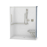 OPS-6030-RS - ANSI Compliant AcrylX Alcove Center Drain One-Piece Shower in White