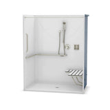 OPS-6036 - ANSI Compliant AcrylX Alcove Center Drain One-Piece Shower in White