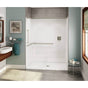 Maax - OPS-6036-RS - ANSI Grab Bar AcrylX Alcove Center Drain One-Piece Shower in White - White