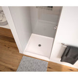 SPL 3838 AcrylX Alcove Shower Base with Center Drain in White