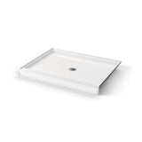 SPL 3850 AcrylX Alcove Shower Base with Center Drain in White