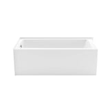 Mackenzie Corner 6030 AFR AcrylX Corner Left-Hand Drain Bathtub in White