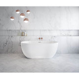 Maax - Tosca 5932 Acrylic Freestanding Center Drain Bathtub in White with White Skirt - White