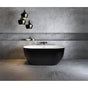 Maax - Tosca 5932 Acrylic Freestanding Center Drain Bathtub in White with Black Skirt - Black