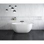 Maax - Tosca Matte 5932 Acrylic Freestanding Center Drain Bathtub in Matte White with Matte White Skirt - Matte White