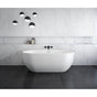 Maax - Tosca Matte 6732 Acrylic Freestanding Center Drain Bathtub in Matte White with Matte White Skirt - Matte White