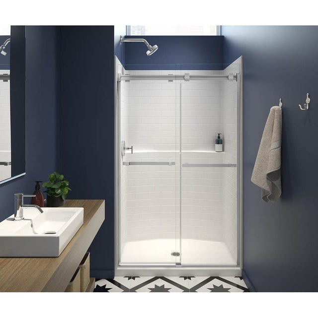 Maax - 14834STT 48 x 35 AcrylX Alcove Center Drain One-Piece Shower in White - White
