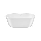 Eldora 5832 AcrylX Freestanding Center Drain Bathtub in White with White Skirt