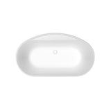 Eldora 5832 AcrylX Freestanding Center Drain Bathtub in White with White Skirt