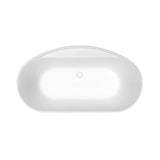 Eldora 6434 AcrylX Freestanding Center Drain Bathtub in White with White Skirt