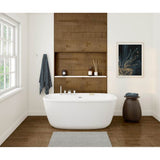 Maax - Fontana 58 x 32 AcrylX Freestanding Center Drain Bathtub in White with White Skirt - White