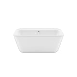 Pocono 58 x 32 AcrylX Freestanding Center Drain Bathtub in White with White Skirt