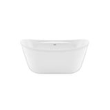 Sonoma 58 x 32 AcrylX Freestanding Center Drain Bathtub in White with White Skirt