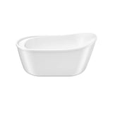 Finlay 58 x 32 AcrylX Freestanding End Drain Bathtub in White with White Skirt