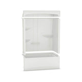 ALLIA TSR-6032 Acrylic Alcove Left-Hand Drain Three-Piece Whirlpool Tub Shower in White