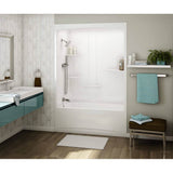 Maax - ALLIA TSR-6032 Acrylic Alcove Left-Hand Drain Three-Piece Whirlpool Tub Shower in White - White