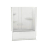 Allia TS-6032 Acrylic Alcove Left-Hand Drain One-Piece Whirlpool Tub Shower in White