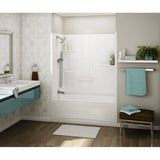 Maax - Allia TS-6032 Acrylic Alcove Left-Hand Drain One-Piece Whirlpool Tub Shower in White - White