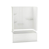 ALLIA TS-6032 Acrylic Alcove Left-Hand Drain Two-Piece Whirlpool Tub Shower in White