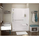 ALLIA SH-6034 Acrylic Alcove Left-Hand Drain One-Piece Shower in White
