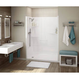 Maax - ALLIA SH-6034 Acrylic Alcove Left-Hand Drain One-Piece Shower in White - White