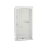 ALLIA SHR-4834 Acrylic Alcove Center Drain One-Piece Shower in White