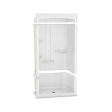 ALLIA SHR-4834 Acrylic Alcove Center Drain Three-Piece Shower in White