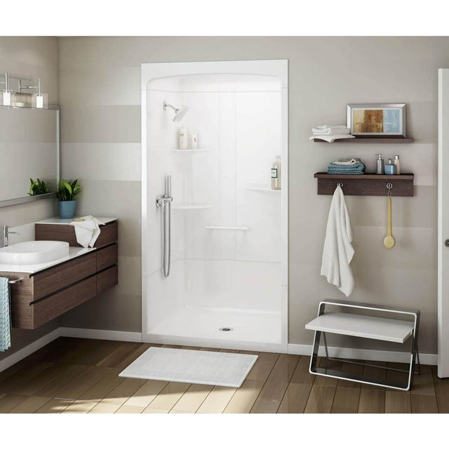 Maax - ALLIA SHR-4834 Acrylic Alcove Center Drain Three-Piece Shower in White - White